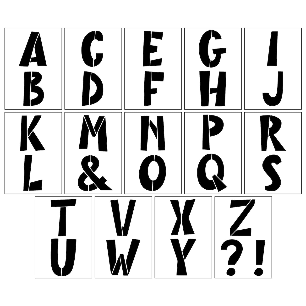 4 Modern Alphabet Stencils by Craft Smart®